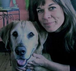 Stacy Mendenhall and therapy dog